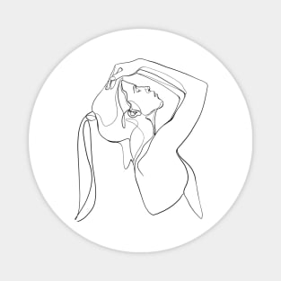 Minimalist Abstract Woman Body Line Magnet